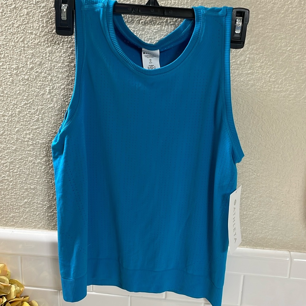 Athleta Teal Seamless Tank with UV Protection . NEW with tags